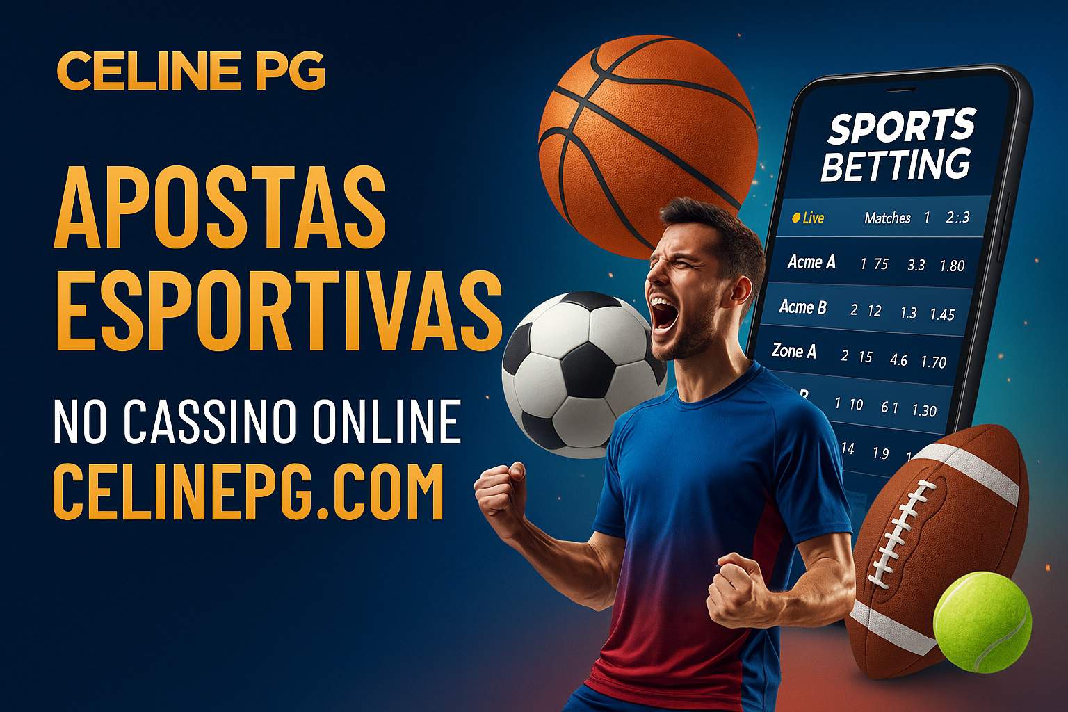 Aposte em apostas esportivas no cassino online CELINEPG .COM